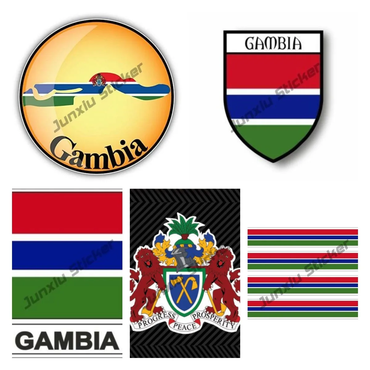 

Gambia Map Vinyl Decal Sticker Waterproof Sticker Car Accessories Gambia Round Stickers Car Decor for Cars Motos Laptops KK13cm