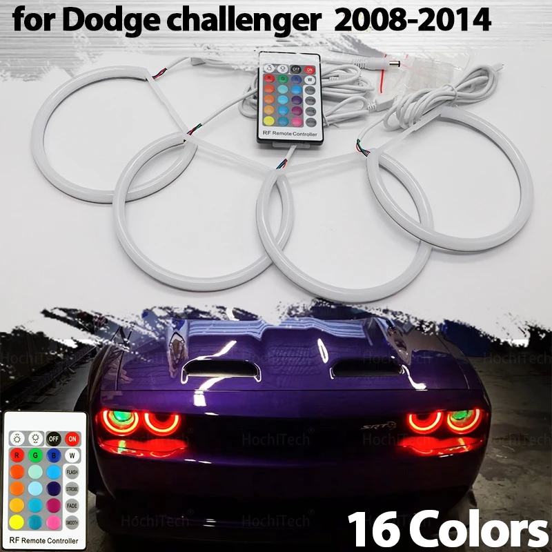 

Для Dodge challenger 2008-2014, демонический глаз, дистанционное управление, RGB SMD, хлопок, светодиодный ангельский глаз, кольцо ореола