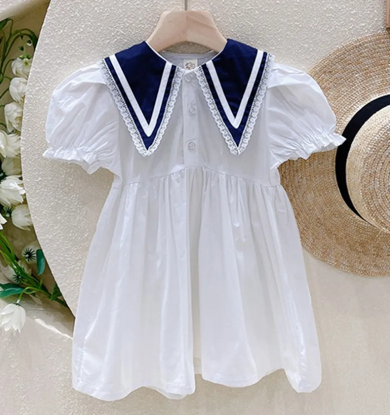 Wholesale  2022 Baby Girls Fashion Summer Sweet Dress, Princess Kids Cute Clothing 5 pcs/lot  TG18222