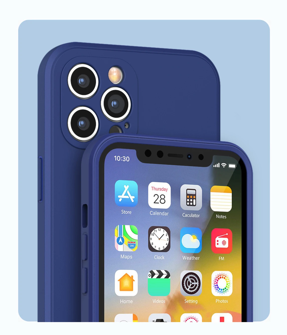 For Apple iPhone7/8  11/12/13/14 Plus Imitated Liquid 360 All Inclusive for Apple 14 14 Pro plus Promax Anti drop Case