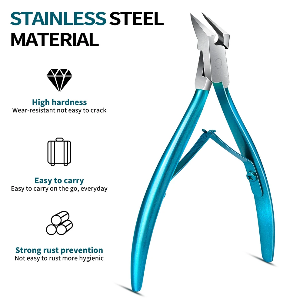 1 шт. синий триммер для кутикулы кусачки машинки стрижки ногтей из нержавеющей