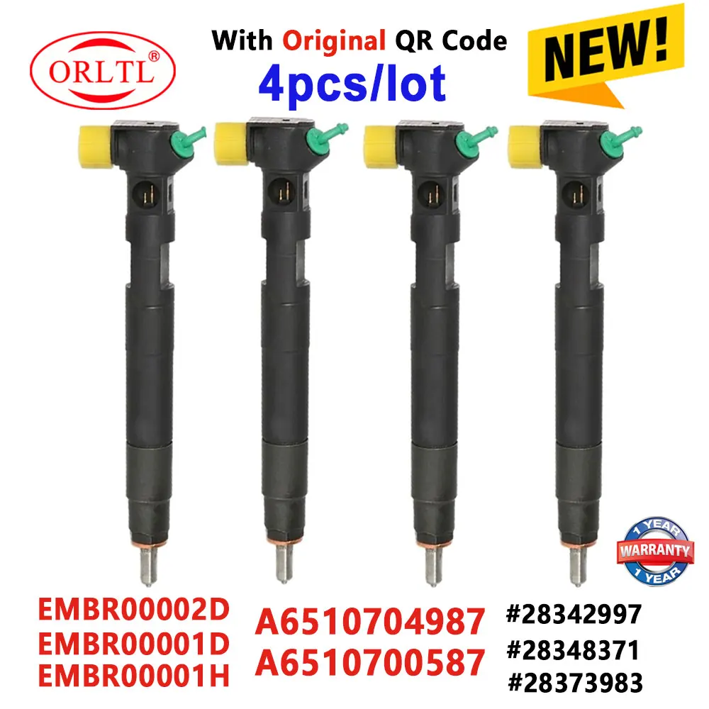 4шт A 6510704987 6510700587 EMBR00002D Новая дизельная форсунка для Mercedes-Benz W204 W212 W207 200 220 CDI C-E-Class