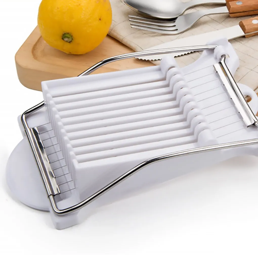 

10 Cutting Wire Luncheon Meat Slicer Stainless Steel Wire Slicing Multipurpose Tool for Eggs Soft Food Cheese Fruit Sushi Cutter