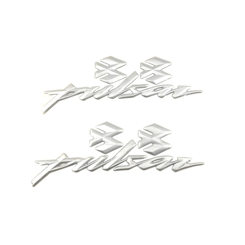 2 шт. для Мотоцикла Bajaj Pulsar 3D Серебристые наклейки эмблема значок аксессуары