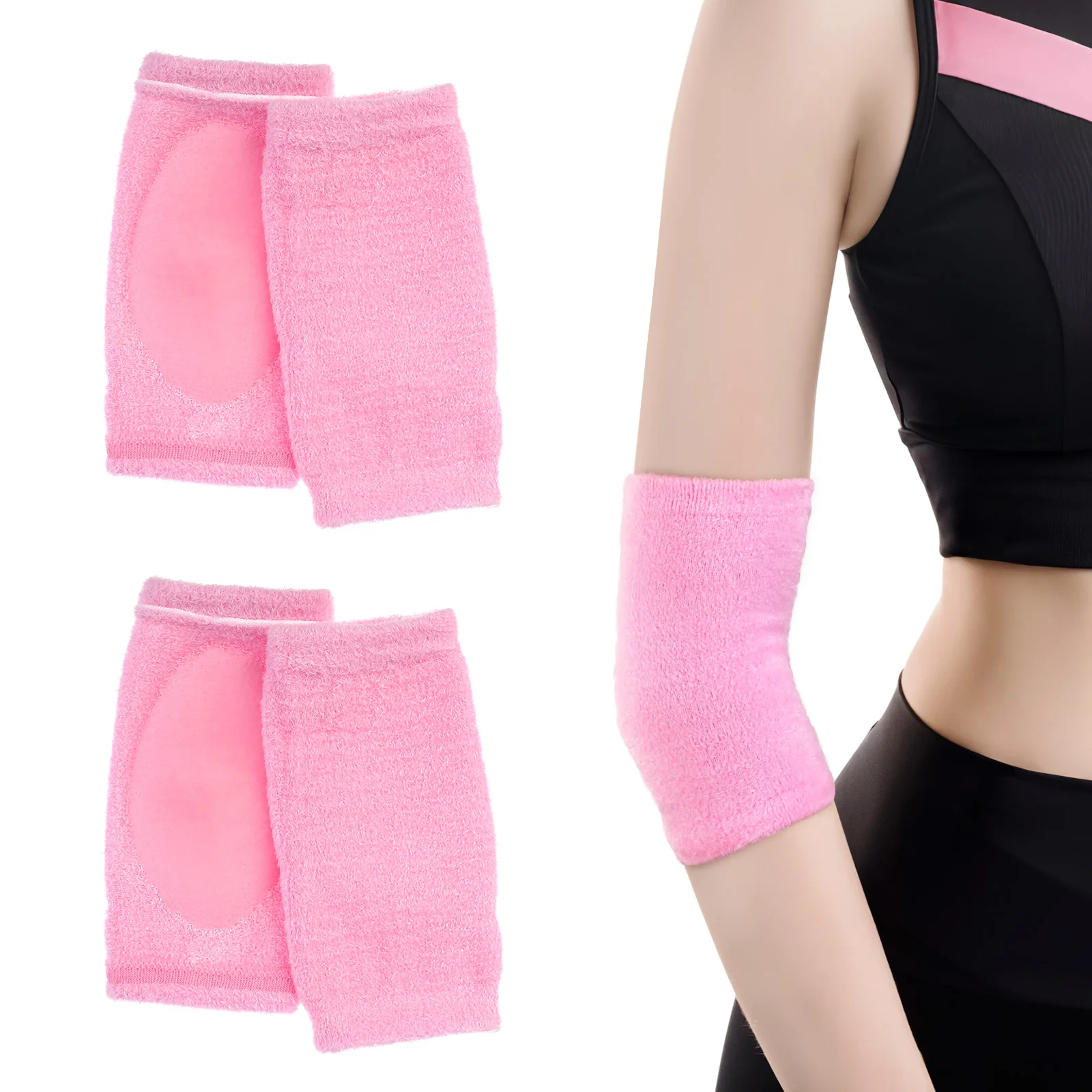 

2 Pairs Comfortable Elastic Pad Elbow Protectors Elbow Sleeves Elbow Braces for Exercise Workout
