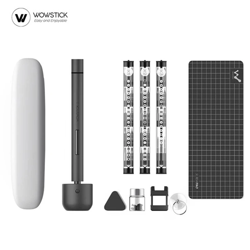 Wowstick 1F Pro Мини-электрическая отвертка Аккумуляторная беспроводная отвертка Комплект со светодиодной подсветкой Работает от литиевой батареи