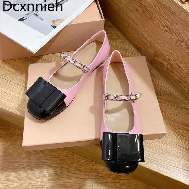 

Женские Туфли Мэри Джейн, натуральная кожа, маленький каблук, круглый носок, повседневная обувь на плоской подошве, весна-осень