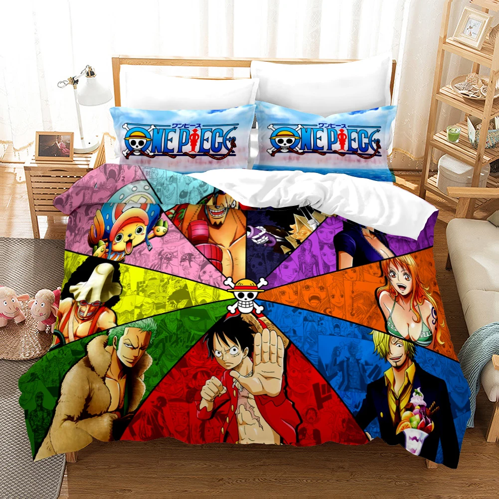 

Bedding Set for 3 4 Pieces One Japanese Anime Bedspread Sheet Pillow Case Bold Color Duvet Cover Set X