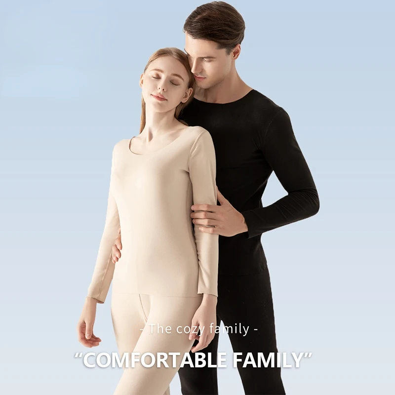 New Double-Sided Sanding Thermal Underwear Set Seamless Autumn Clothes Long Johns for Women Warm Winter Unisex Thermo Lingerie