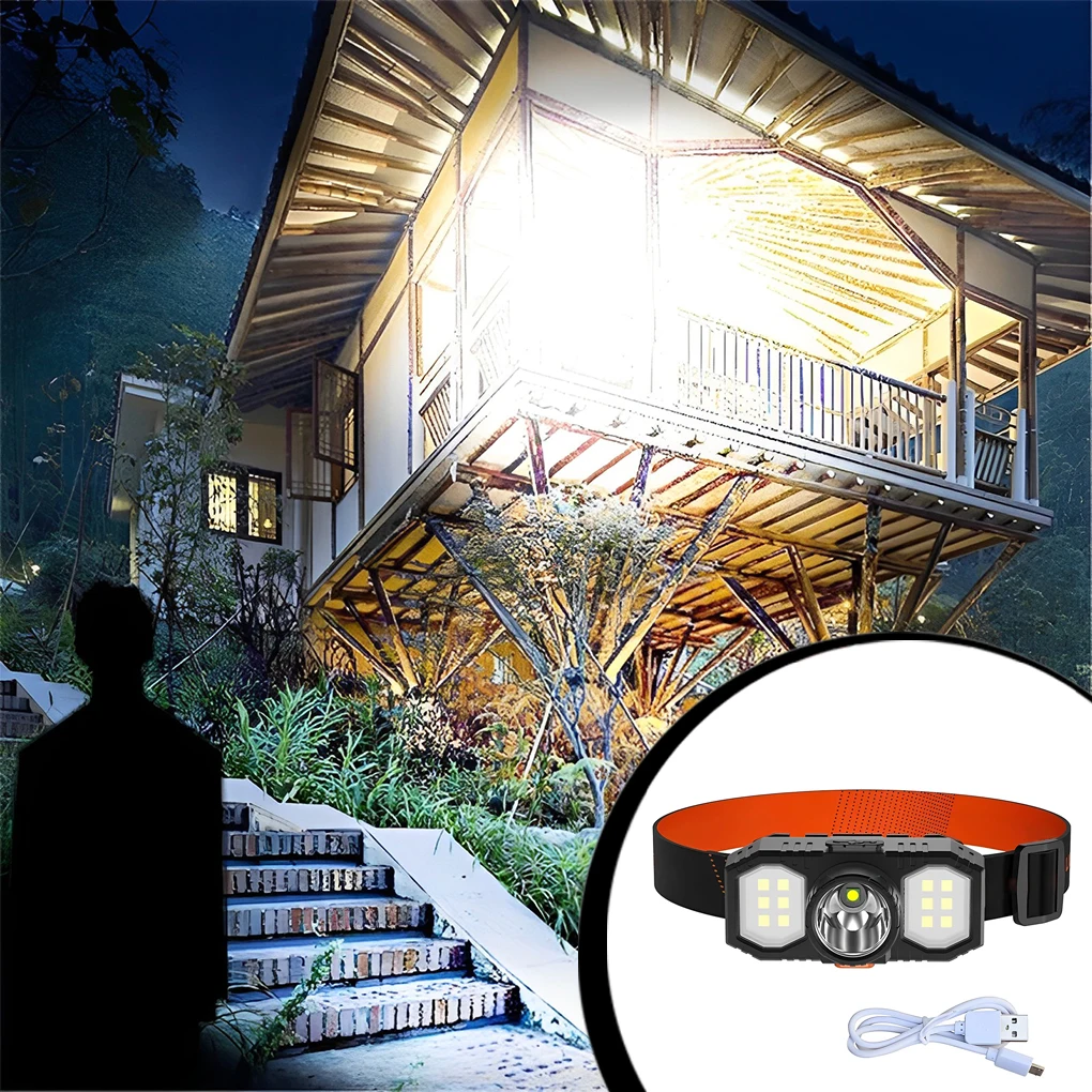 

COB LED Headlight 3 Modes Long Range Lighting Outdoor Headlamp Fishing