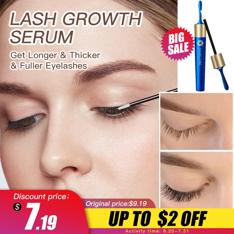 

HAIRCUBE Eyelash Growth Serum Liquid Eyelashes Enhancing Essence Natural Lashes Fast Growth Longer Lash Boost up Thicker Fuller