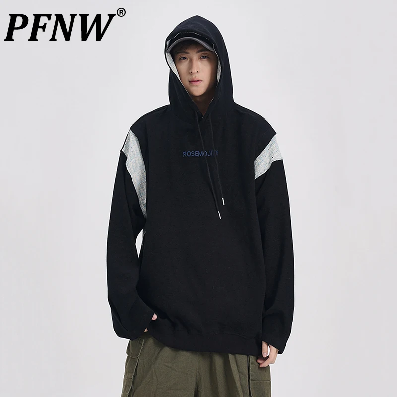 

PFNW Spring Autumn New Men's Casual Hoodies Colors Contracted Embroidered Baggy Trendy Niche Handsome Fashion Chic Coat 28A1479