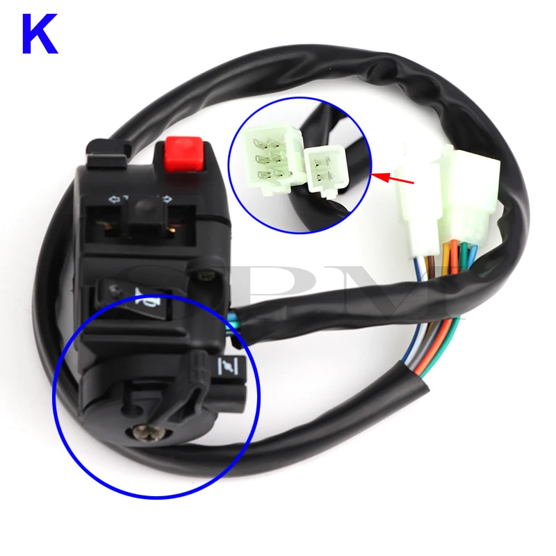 

3/4/5-функциональный электрический пусковой переключатель Kill Light Hi-Lo Beam для 50cc 70cc 90cc 110cc 125cc 150cc ATV Quad Pit Bike Buggy Go Kart