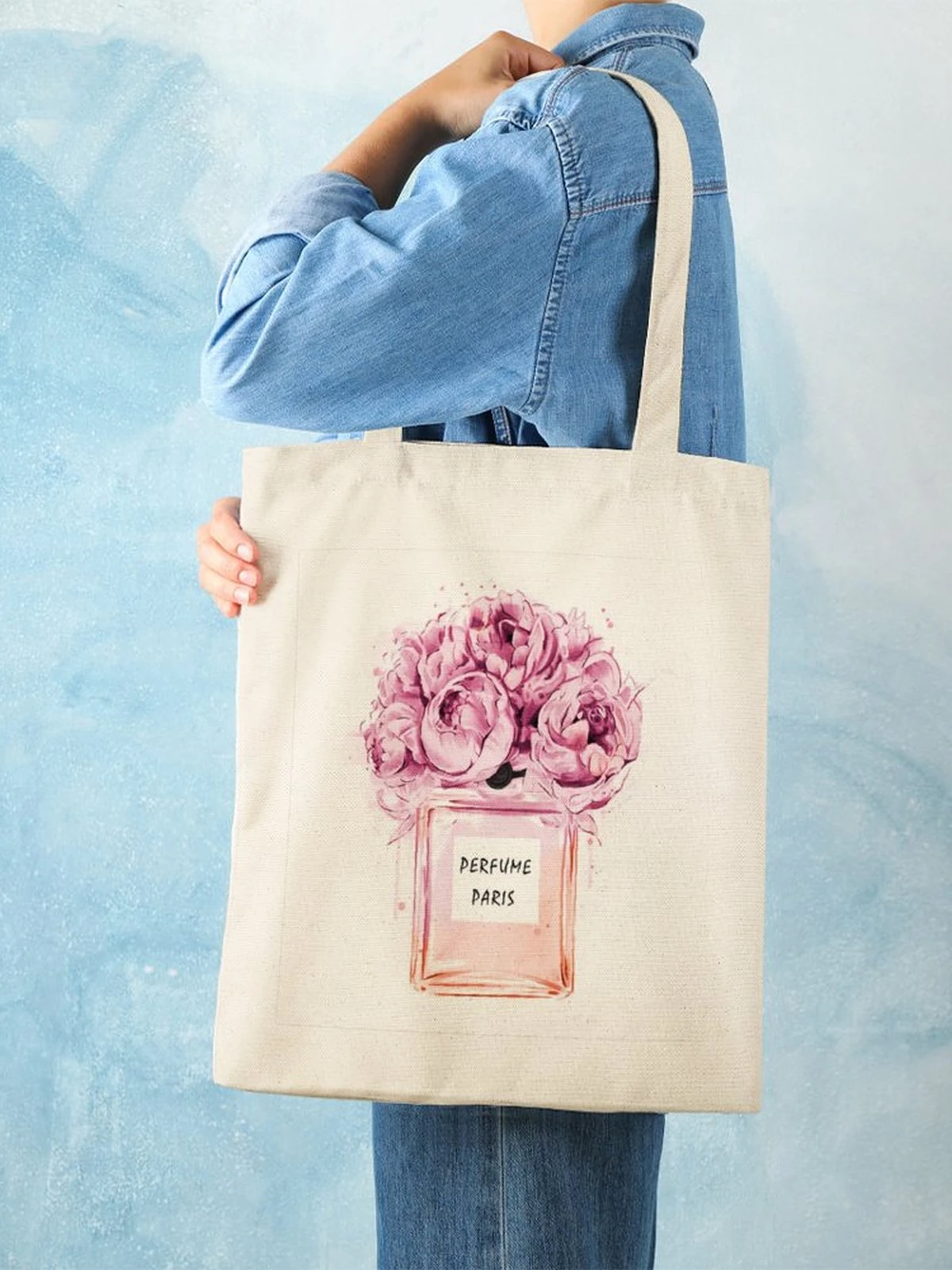 Флакон для духов женские сумки на плечо через покупок холщовые с ручками и