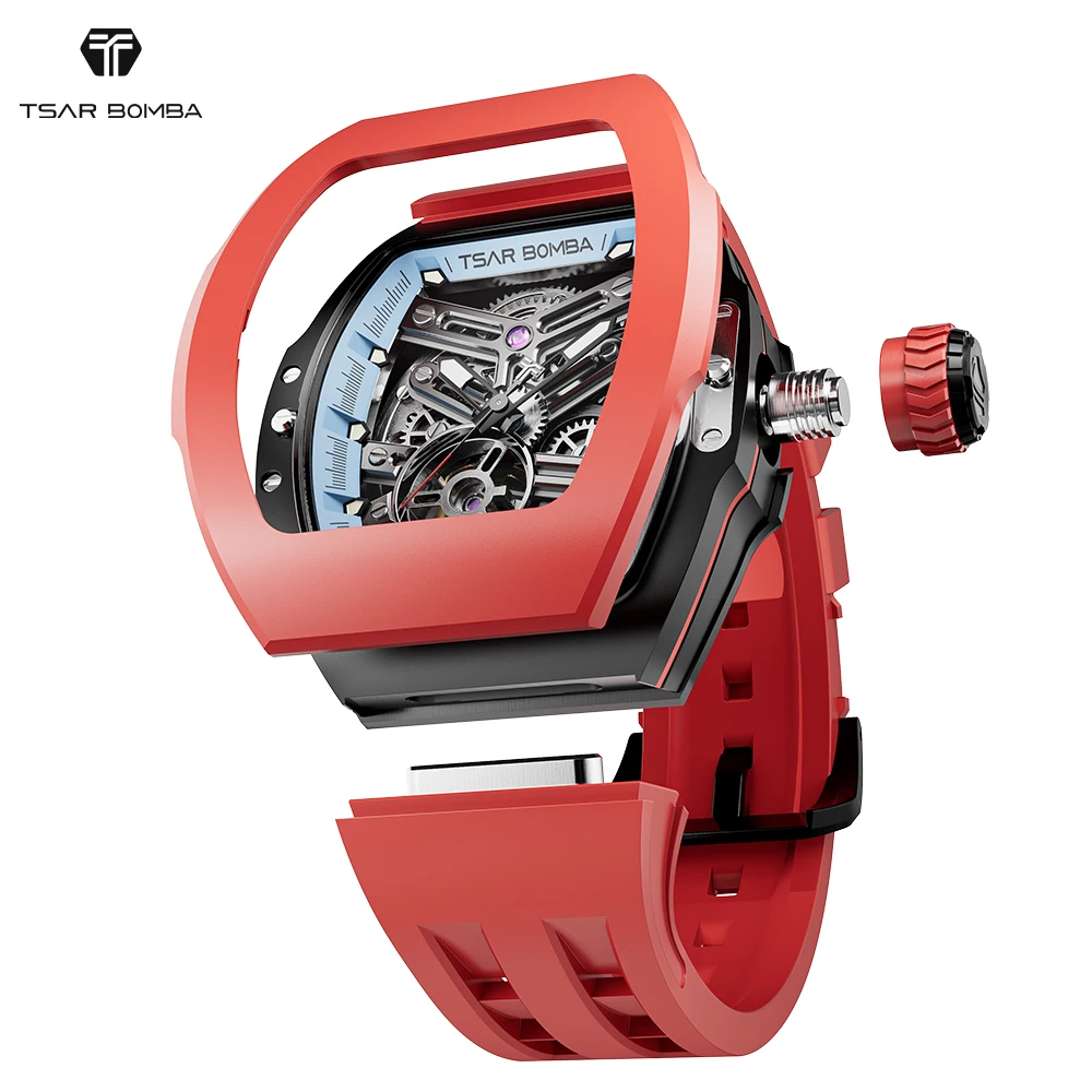 

TSAR BOMBA break-series self-made four-dimensional quick release watch mechanical watch men's cool barrel watch