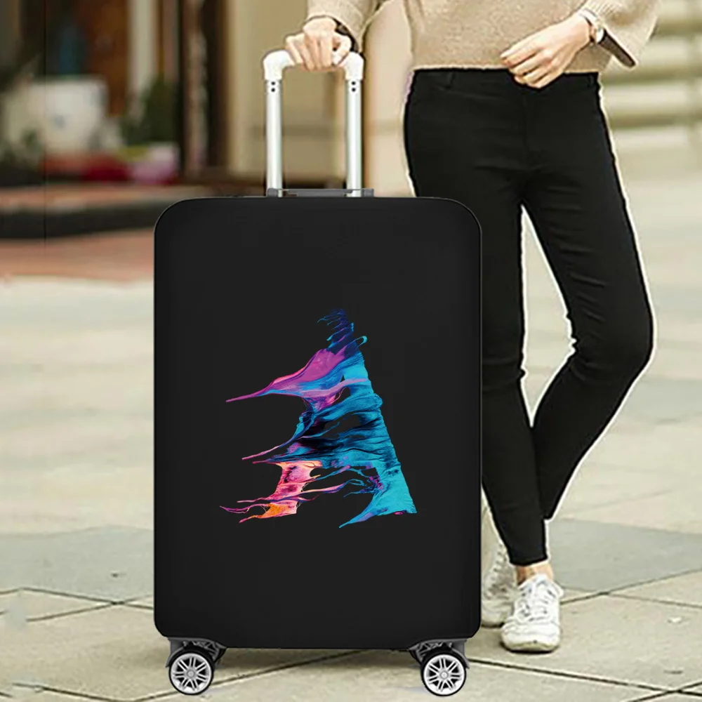Paint Letter Print Luggage Dust Cover for Suitcase Elasticity Protective Covers Travel Accessories for 18''-32'' Inches Trolley