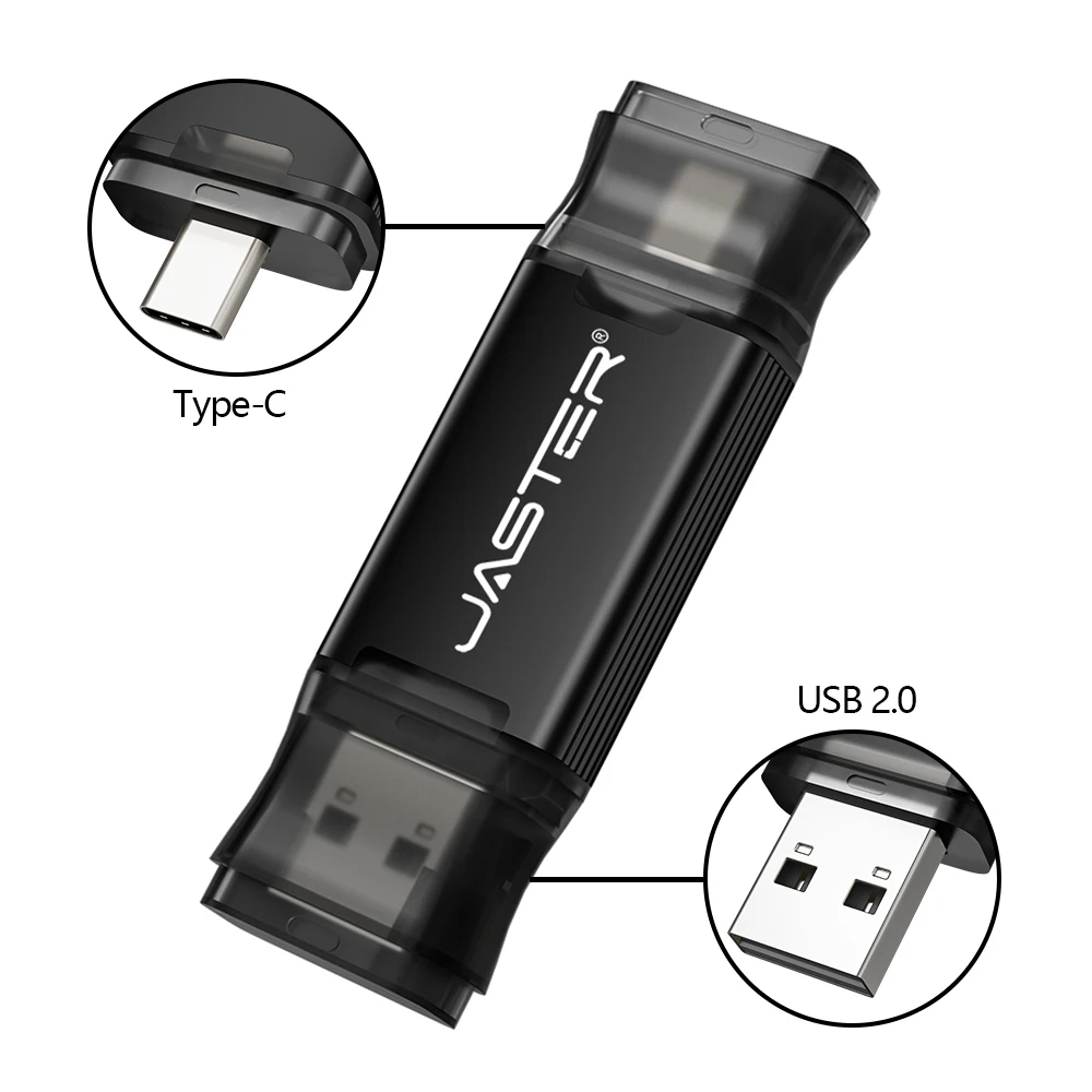 Фото USB-флешка Type-C пластиковая 128 ГБ с возможностью нанесения логотипа, флеш-накопитель 64 ГБ черного цвета, USB-накопитель 32 ГБ, креативный подарок, USB-флешка 16 ГБ с индивидуальным дизайном №5