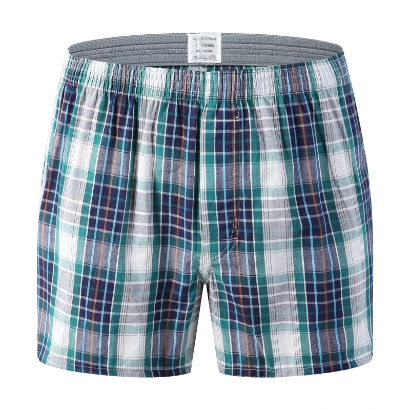 

Men's Boxer Shorts Cotton Boxers Cotton Underwear Boxers Plaid Loose Shorts Soft Large Arrow Pants AtHome Underwear Men's Argyle