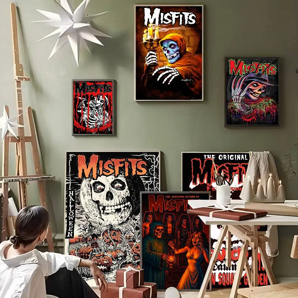 Фото Классическая музыка панк-группы M-Misfits, винтажные постеры, декор для комнаты, домашнего бара, кафе, скандинавский декор для дома №3
