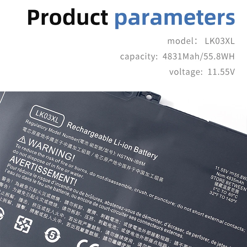 SUOZHAN LK03XL Аккумулятор для ноутбука HP envy 15 x360 15-bp 15-cn TPN-W127 W128 W129 W132 HSTNN-LB7U HSTNN-UB7I HSTNN-IB8M