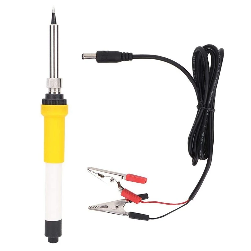 

Electric Soldering Iron Set, DC 12V 40W Portable Car Alligator Clip Powered Soldering Iron