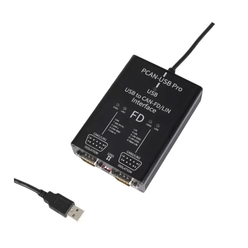 USB-адаптер PCN-USB Pro 81216 Мбитс для CAN-шин, 2-канальный, совместимый с PEAK IPEH-004061, поддерживает Vector CANoe (art.: 3920daa545968) - 3920daa545968