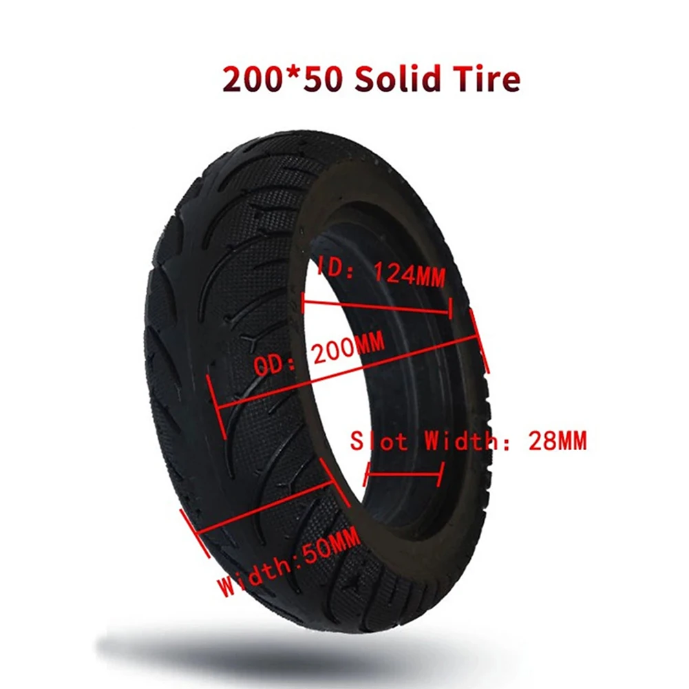 

Durable High Quality Nice Portable Pratical Outdoor Sporting Biking Tire Solid Tire Rubber 1 PC 1* 200x50 8 Inch