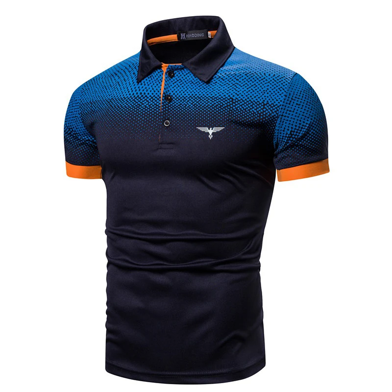 

DINGSHITE Men Fashion Short-Sleeve Laple Polo Business Shirt