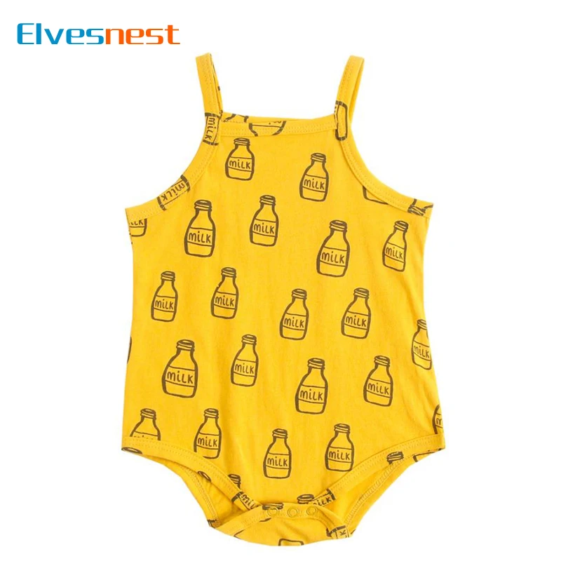 

Модная одежда для новорожденных с принтом, боди для мальчиков, хлопковые Боди без рукавов для маленьких девочек, летняя одежда для младенцев
