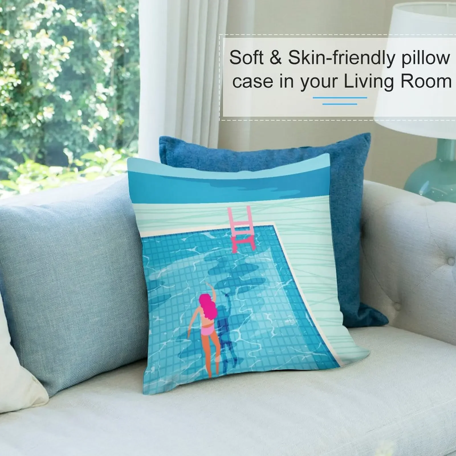 In Deep - абстрактный Мемфис возврат в стиле ретро 1980-х годов неоновые источники