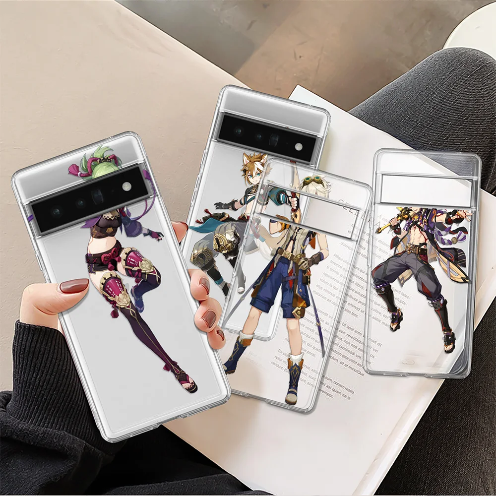 

Genshin Impact Bennett Case for Google Pixel 7Pro 7 6a 6 6Pro 5 5a 5G 4XL 4 3XL 3 3a 3aXL 4a Transparent Soft Protection Shell