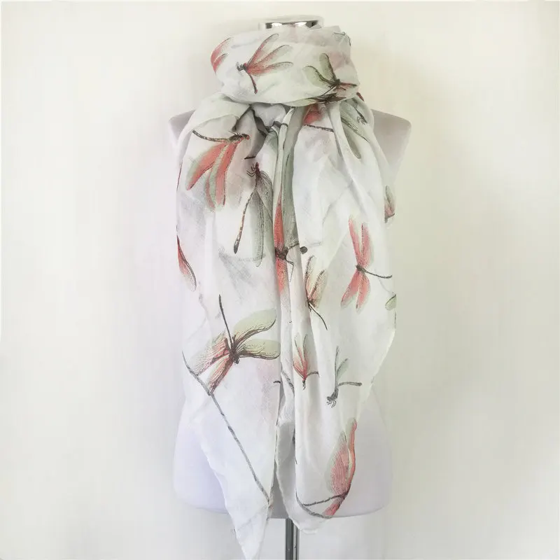 

New fashion Scarf for Women Lightweight Animal dragonfly Spring Fall Winter Scarves Shawl Wraps sjaals voor dames