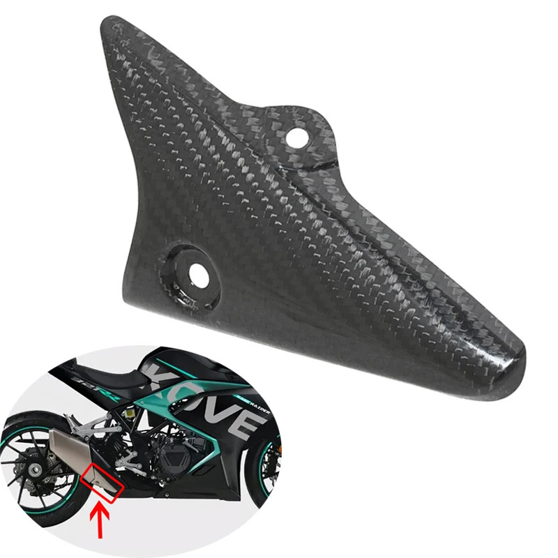 

For Colove Cobra 321RR 321R Exhaust Pipe Heat Shields Real Carbon Fiber Anti-scald Shell Guard Replace Directly