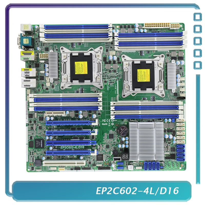 Two-Way Server Motherboard For AsRock EP2C602-4L/D16 LGA2011 Support Xeon 5-1600/2600/4600 V2 High Quality