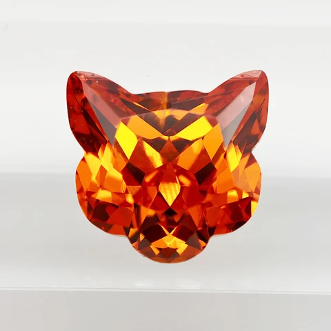 Lucky Cat Кубический цирконий бусины 7x7 мм