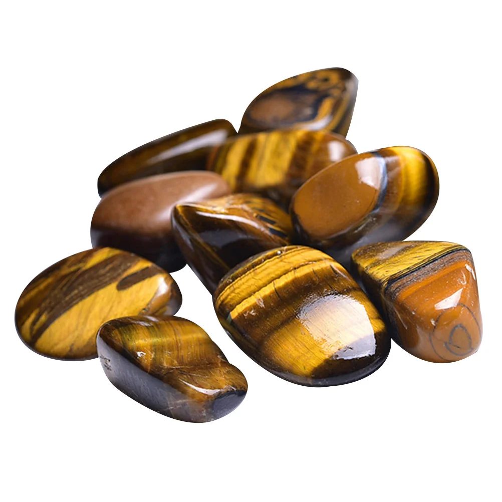 

Fish Bowl Vase Tiger Eye Stone Crystal DIY Macadam Landscape Natural Pot Fish Tank Landscaping Decor