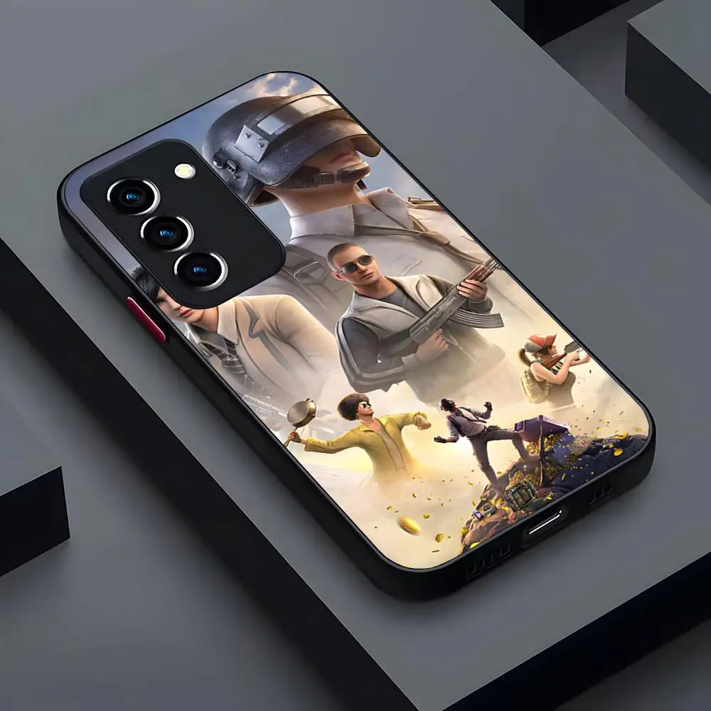 Чехол для телефона Shooting Game PUBG матовый прозрачный Samsung S21 S22 FE S23 S24 Plus S25 Ultra задняя