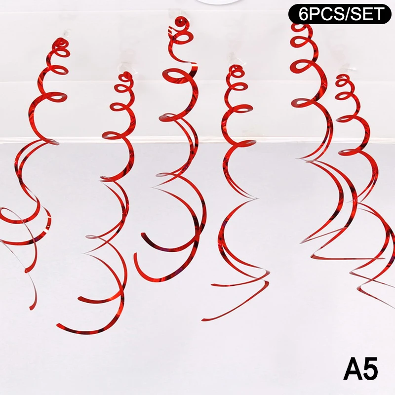 

6 шт., подвесные светоотражающие спиральные ленты JETTING 75 см