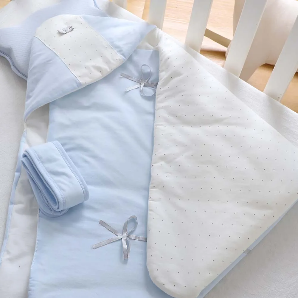 

Newborn Baby Blanket Cotton Hooded Infant Wrap Swaddle Pink Blue Soft Sleeping Kid Comforter Bedding Breathable Baby Blanket