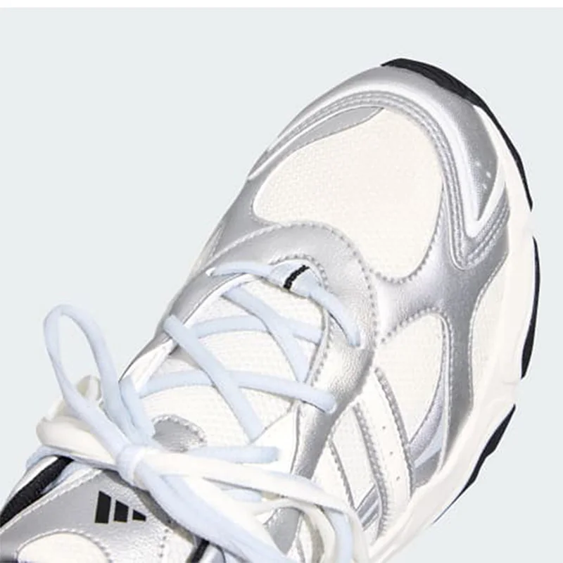 Фото Женские повседневные кроссовки Adidas KH6931, серебристый металлик, промежуточная подошва Dreamstrike, резиновая подошва Adiwear, обувь для ежедневных прогулок. №5