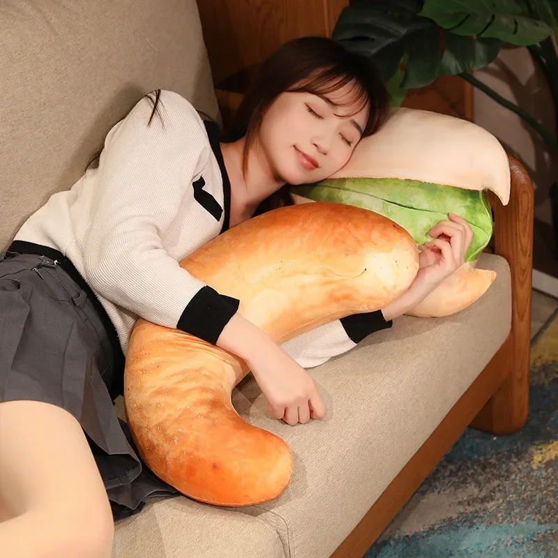 Имитация еды плюшевая подушка набивная с орехом желто-каштановый диван