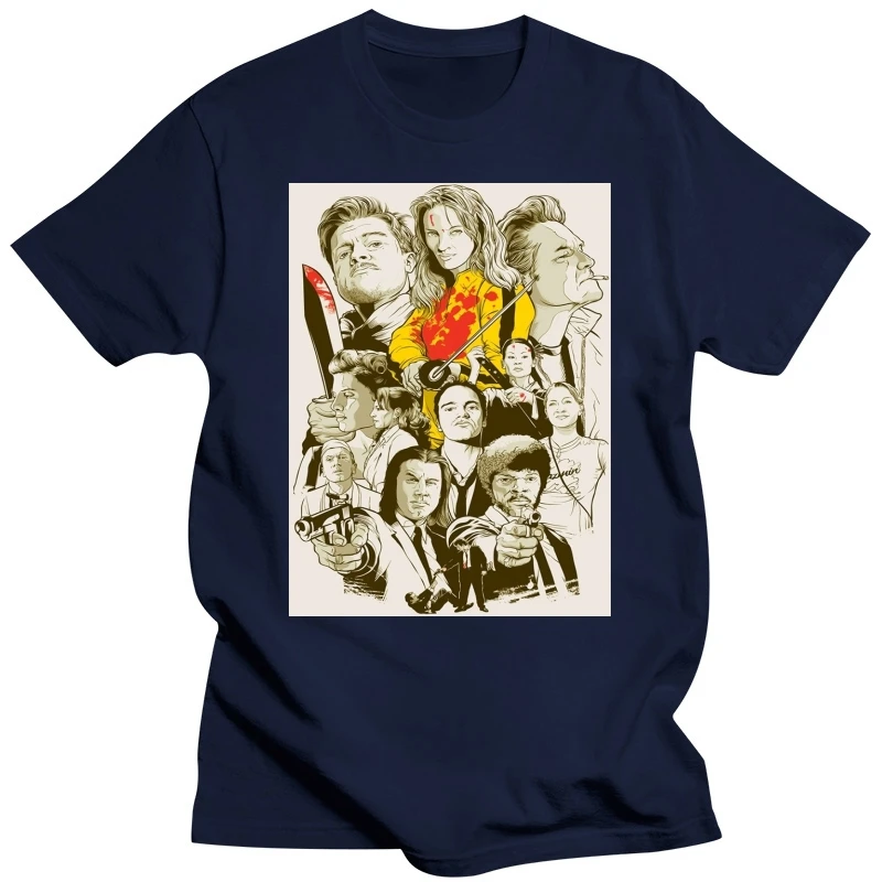 Мужская и женская футболка с изображением Тарантино Все фильмы хлопковая