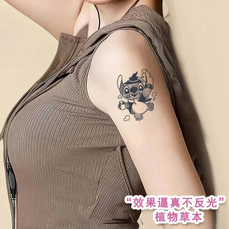 Тату-наклейка Стич Disney временная Водонепроницаемая аниме мультяшная девушка