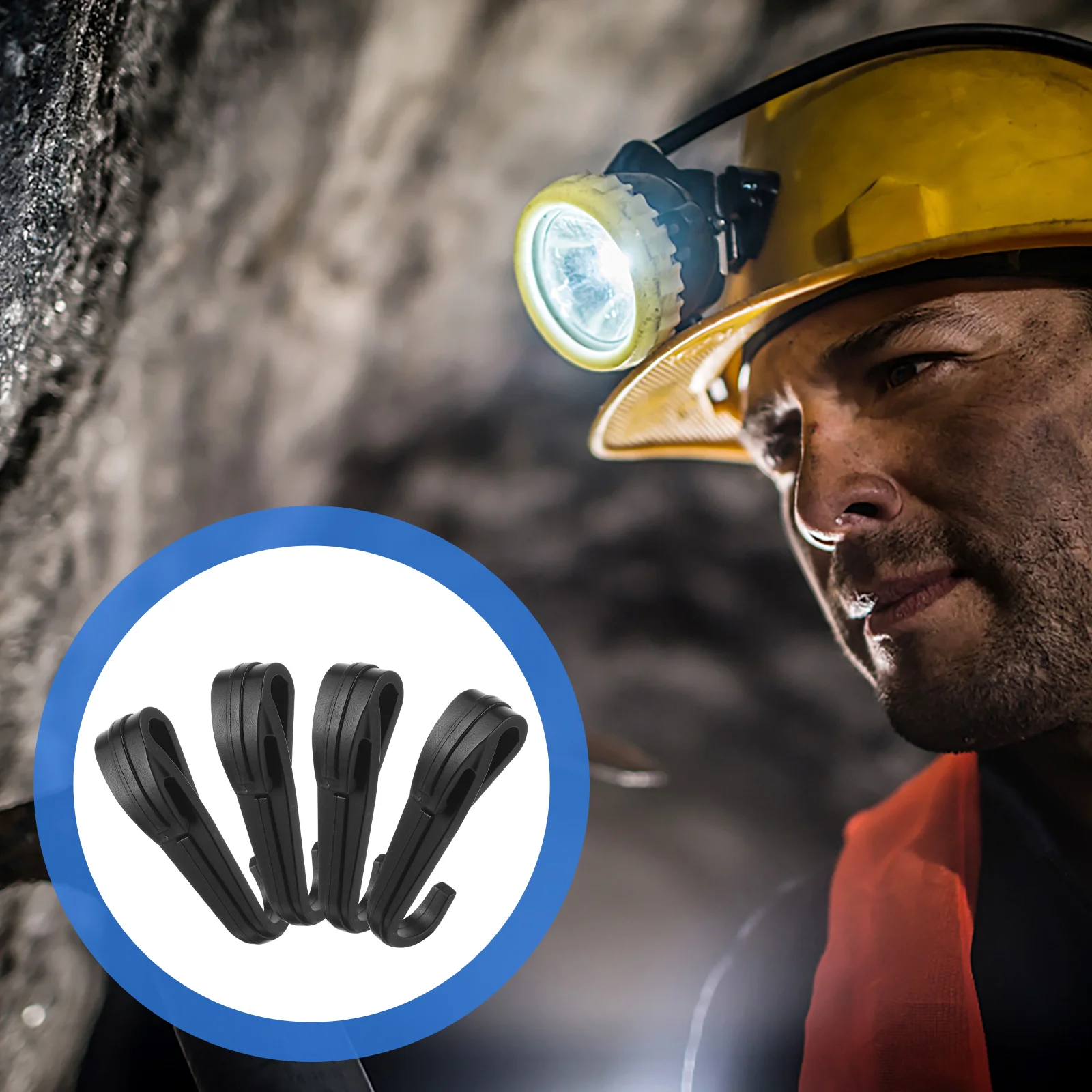 

12 Pcs Hook Headlamp Outdoor Headlight Clip Hard Hat Lightweight Hardhat Work