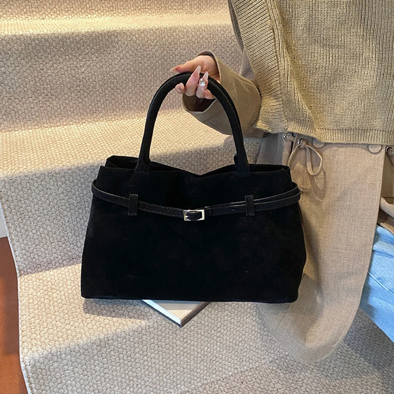 Женская замшевая сумка-тоут цвет в ассортименте