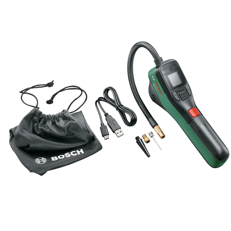 Фото Беспроводной компрессор BOSCH Easy Pump для накачивания шин велосипедов и других устройств, мини-компрессор для кемпинга и активного отдыха на природе, аксессуар для инструментов. №3