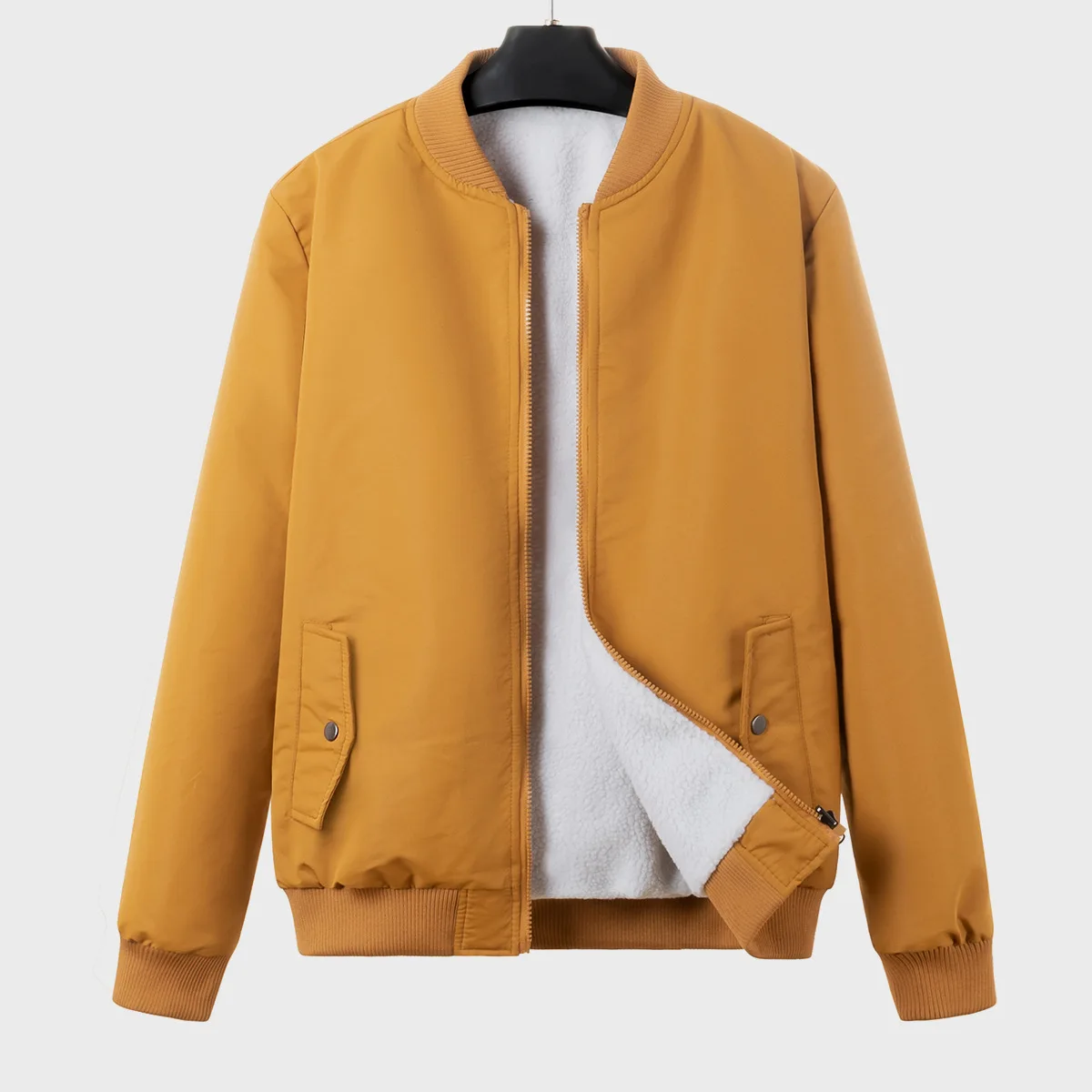 

Мужская двухсторонняя флисовая куртка, Новая рабочая одежда для подростков, куртка с Бейсбольным воротником, 2022