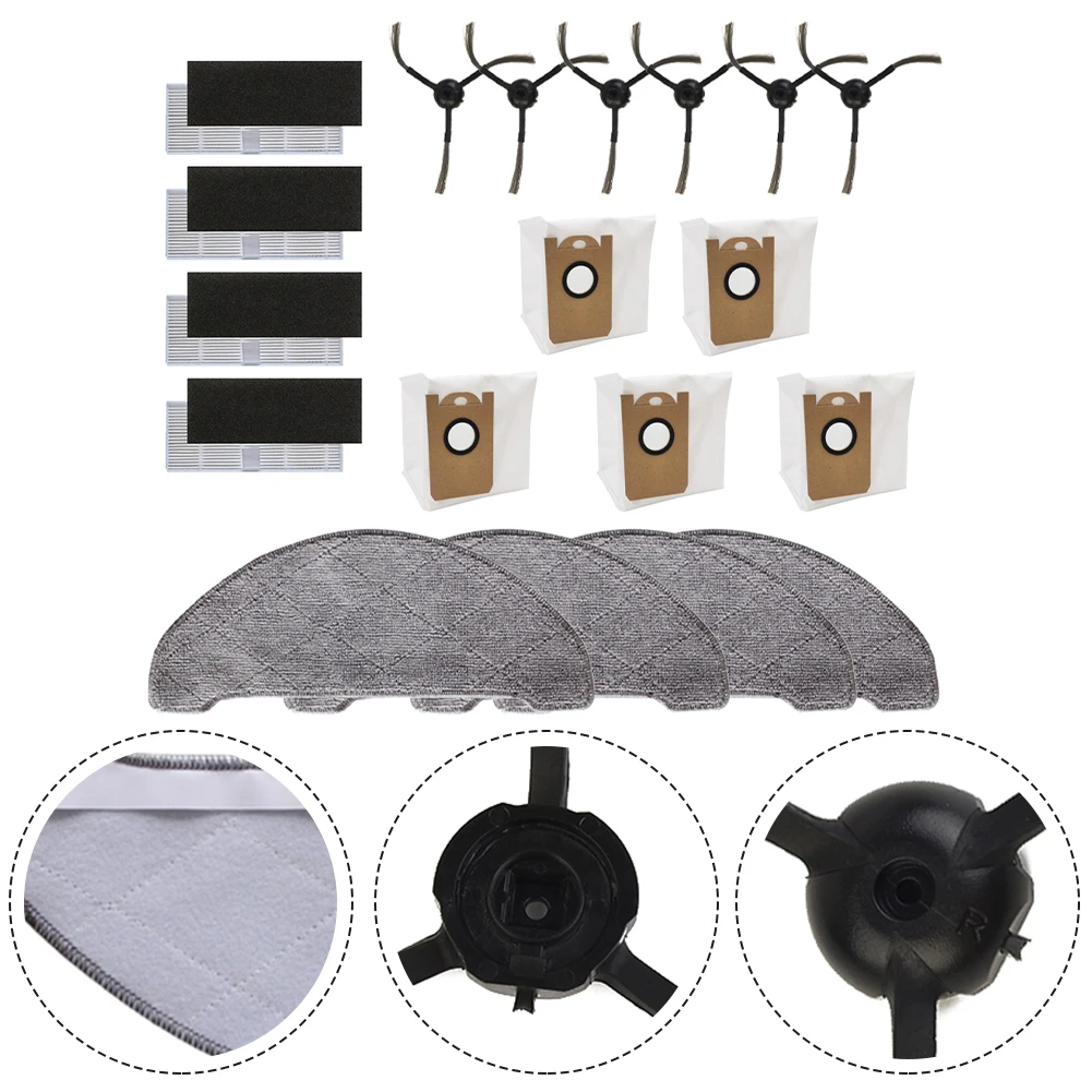 

Mop Pads Side Brush Vacuum Parts Filter Mop Pads Side Brush V1 Robot Vacuum Cleaner Vacuum Accessories Cleaning