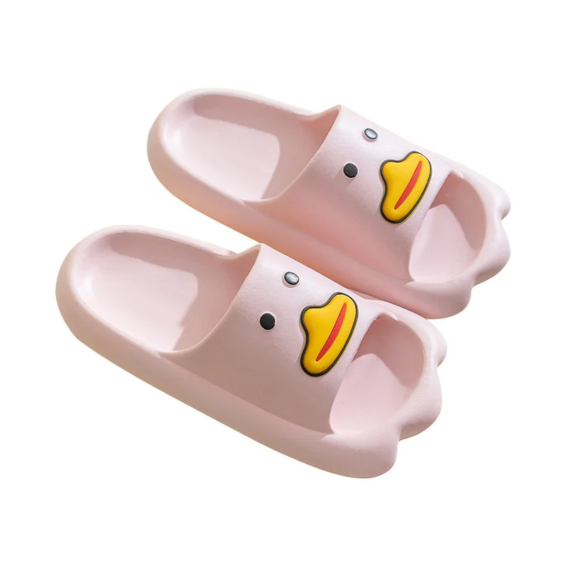 Women Sandals And Slippers Summer Cartoon Cute Yellow Duck Eva Soft Thick Soles Home Slippper Bathroom Non-slip Lovers