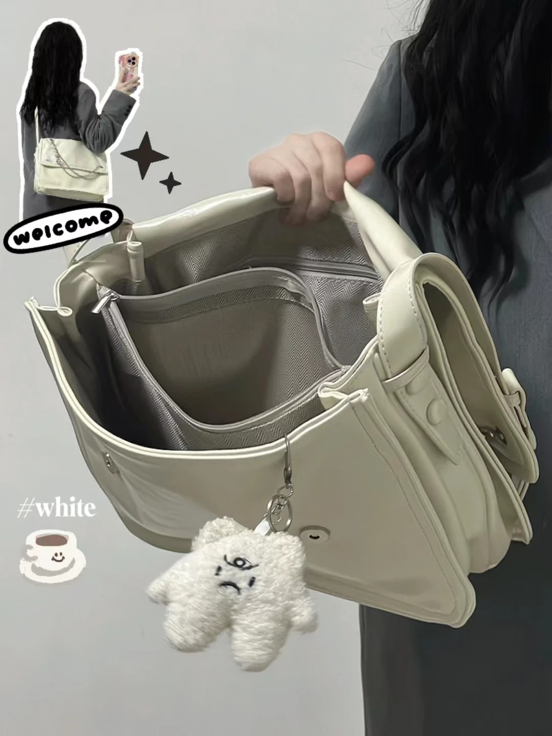 

Женская сумка 2023, новый нишевой дизайн, сумка-мессенджер с жемчужной цепочкой, универсальная вместительная сумка через плечо с одной лямкой
